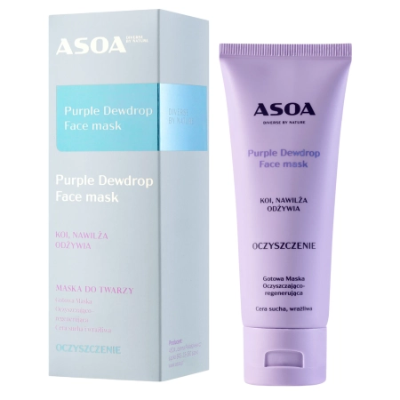 Asoa - Maska na obličej - Purple Dewdrop - 75 ml