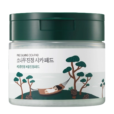 Round Lab - Pine Calming Cica Pad - Zklidňující a vyhlazující pleťové tampony - 50 ks / 195 ml