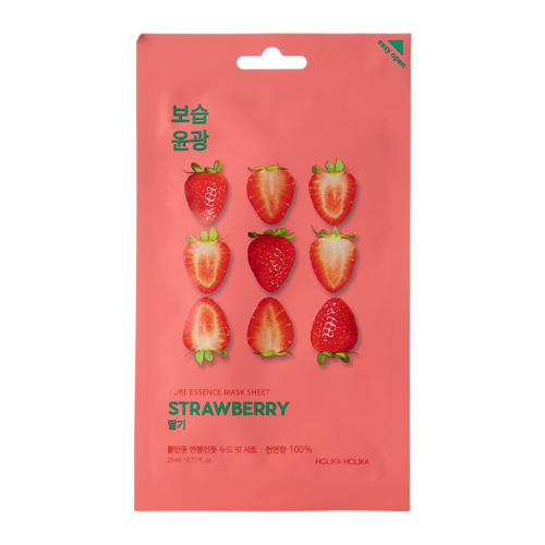 Holika Holika - Pure Essence Mask Sheet - Strawberry - Plátýnková maska s jahodovým extraktem - 23 ml