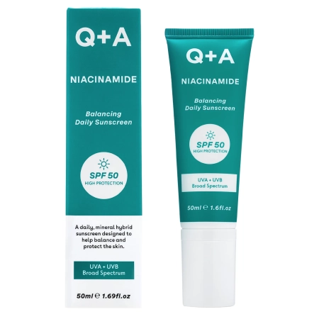 Q+A - Niacinamide SPF50 Balancing Facial Sunscreen - Vyrovnávací pleťový opalovací krém s niacinamiidem a SPF50 - 50 ml