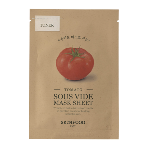 Skinfood - Sous Vide Mask Sheet Tomato - Rozjasňující plátýnková pleťová maska - 1ks/18  g