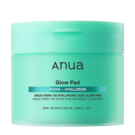 Anua - PDRN 100 Hyaluronic Acid Glow Pad - Hydratační a rozjasňující polštářky na obličej - 180ml/60ks