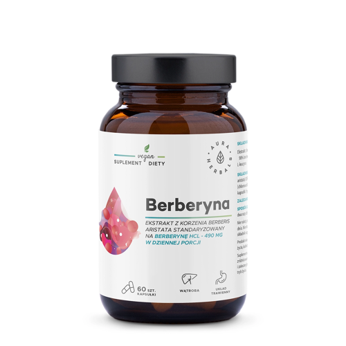 Aura Herbals - Berberine 490 mg Berberis Aristata - Kapsle - 60 ks
