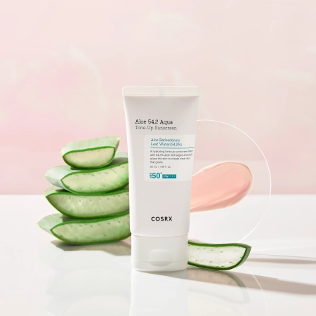 COSRX - Aloe 54.2 Aqua Tone-Up Sunscreen SPF50+/PA++++ - Hydratační SPF krém - 50 ml