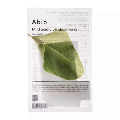 Abib - Mild Acidic pH Sheet Mask Heartleaf Fit - Jemná maska v plátýnku s toulní srdčitou - 30 ml