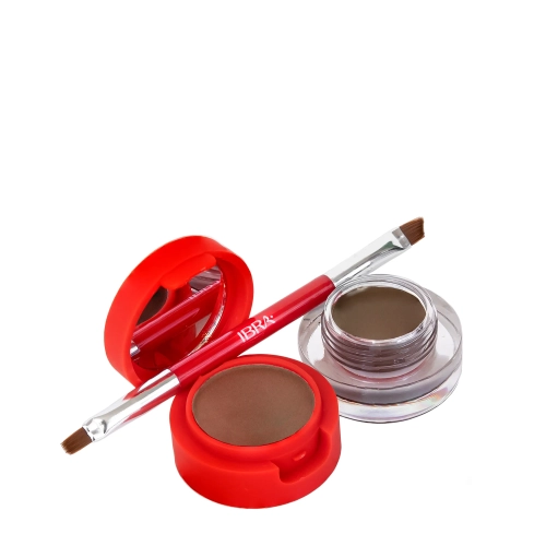 Ibra Makeup - Eyebrow Pomade & Powder - Brown - Pomáda a fixační stín na obočí - 7 g
