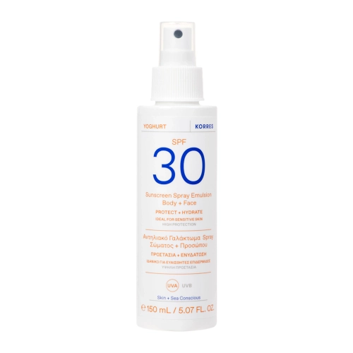 Korres - Sunscreen Spray Emulsion Body + Face SPF30 - Opalovací sprej na obličej a tělo - 150 ml