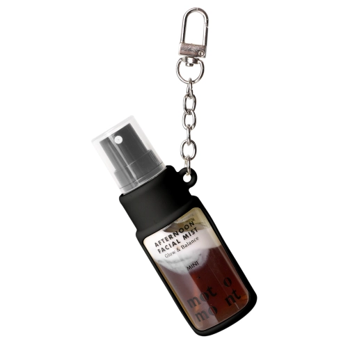 motomont - Silicone Keyrings+Afternoon Facial Mist - Hydratační a fixační sprej na make-up s pouzdrem - Black - 20 ml+1 ks