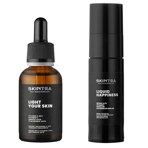 SkinTra - Sada Anti-Aging Glow Set  - Sérum s retinalem  30 ml + Rozjasňující sérum 30 ml