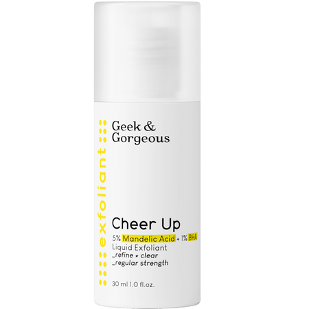 Geek & Gorgeous - Cheer Up - Středně silný peeling pro smíšenou a aknózní pleť s 6% kyselinou mandlovou a BHA - 30 ml