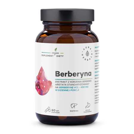 Aura Herbals - Berberine 490 mg Berberis Aristata - Kapsle - 60 ks