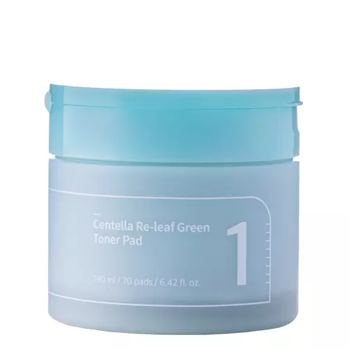 Numbuzin - No.1 Centella Re-leaf Green Toner Pad - Tampónky s extraktem z pupečníku asijského - 70ks.
