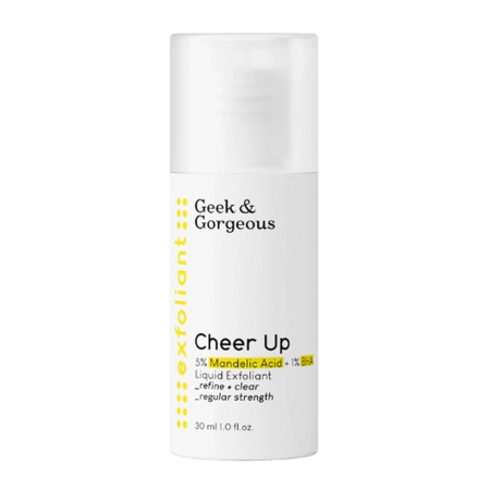 Geek & Gorgeous - Cheer Up - Středně silný peeling pro smíšenou a aknózní pleť s 6% kyselinou mandlovou a BHA - 30 ml