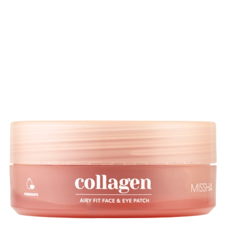 Missha - Airy Fit Collagen Lifting Face & Eye Patch - Zpevňující hydrogelové náplasti s kolagenem - 60 ks