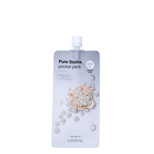 Missha - Pure Source Pocket Pack - Pearl - Rozjasňující pleťová maska - 10 ml