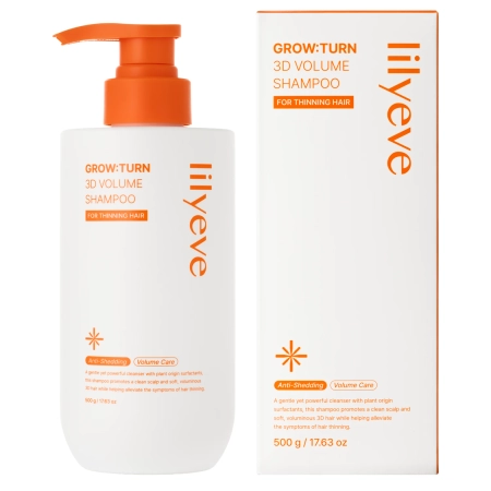 lilyeve - Grow Turn 3D Volume Shampoo - Posilující šampon na vlasy a pokožku hlavy - 500 g