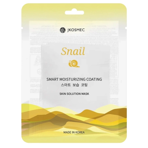 Jkosmec - Skin Solution Snail Mask - Regenerační pleťová maska v plátýnku - 1ks/25ml