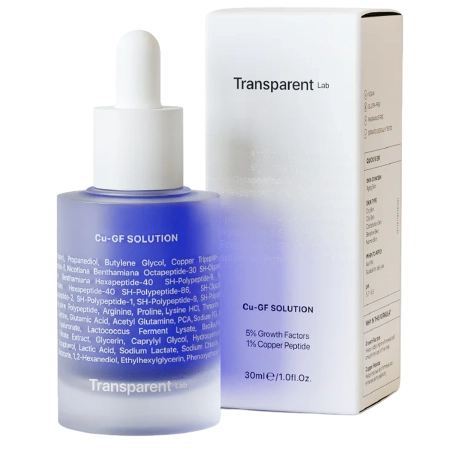  Transparent Lab - Cu-GF Solution - Sérum proti stárnutí s peptidem mědi 1 % a růstovými faktory 5 % - 30 ml