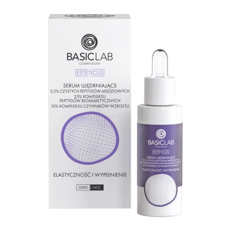 BasicLab - Esteticus - Elasticita a obnova - Zpevňující sérum s 0,5 % peptidů mědi - 30 ml