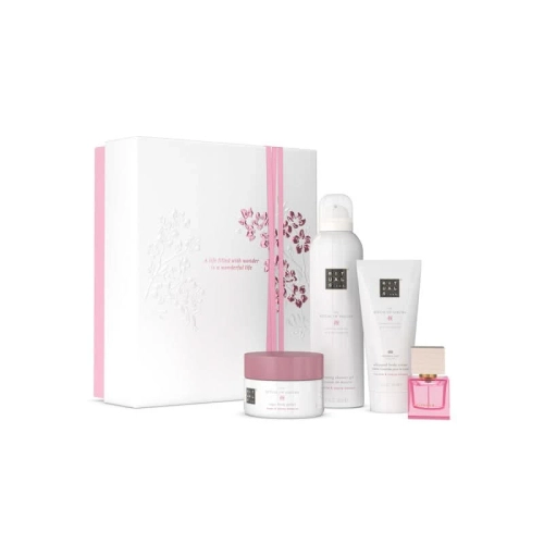 Rituals - The Ritual of Sakura Gift Set M - Dárková sada - Cukrový peeling 125g + Sprchová pěna 200ml + Tělový krém 100ml + Vůně 15ml