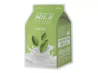 A'pieu - Milk One Pack - Green Tea Milk - Textilní maska se zeleným čajem - 21 g