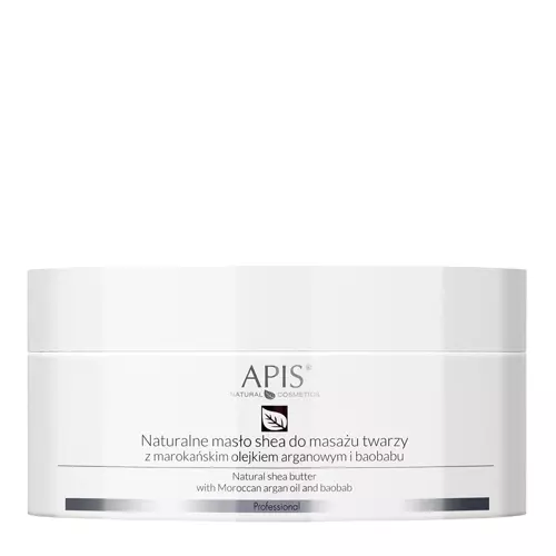 Apis - Professional - Regeneration - Natural Shea Butter with Moroccan Argan Oil and Baobab - Přírodní bambucké máslo s arganovým olejem pro masáž obličeje - 100 g