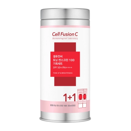 Cell Fusion C - Toning Sunscreen SPF50+ /PA ++++ - Rozjasňující krém na obličej - 2x35ml