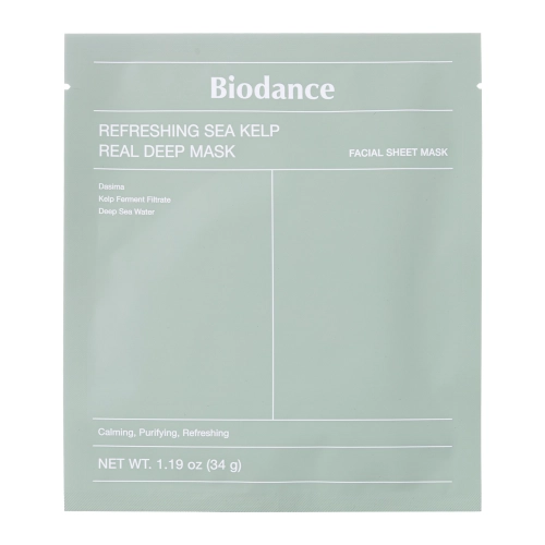 Biodance - Refreshing Sea Kelp Real Deep Mask - Zklidňuící a hydratační pleťová maska - 1ks/ 34g