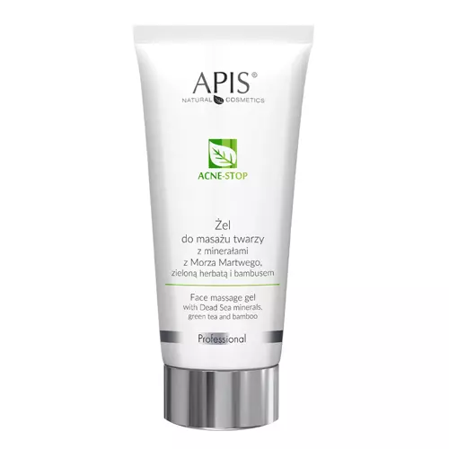 Apis - Professional - Acne-Stop - Face Massage Gel with Dead Sea Minerals, Green Tea and Bamboo - Vyhlazující gel pro masáž obličeje s minerály z Mrtvého moře, zeleným čajem a bambusem - 200 ml