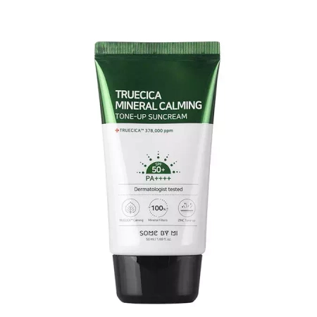 Some By Mi - Truecica Mineral Calming Tone-Up Suncream SPF50+/PA++++ - Ochranný krém se smíšenými filtry - 50 ml