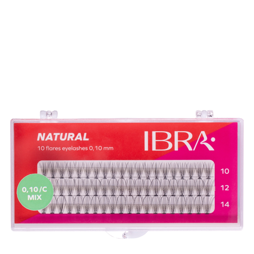 Ibra Makeup - Trsy řas Naturals 0.10 MIX - 10,12,14 mm