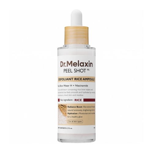 Dr.Melaxin - Peel Shot Exfoliating White Rice Ampoule - Jemně exfoliační ampulka s extraktem z rýže - 80 ml