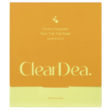 ClearDea - Green Tangerine Pore Tok-Tok Mask - Hydratační pleťová maska v plátýnku - 20gx4