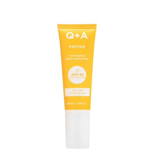 Q+A - Peptide SPF50 Anti-Ageing Facial Sunscreen - Krém na obličej proti vráskám s peptidem a SPF50 - 50 ml