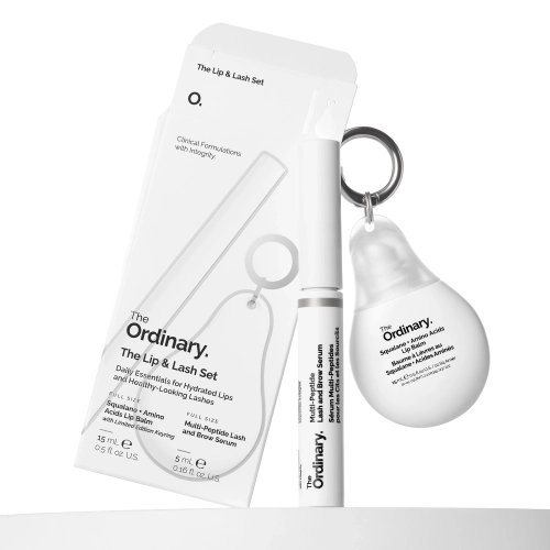 The Ordinary - The Lip & Lash Set - Balzám na rty 5 ml + Multi-Peptide Lash & Brow Serum 15 ml