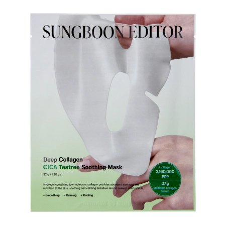Sungboon Editor - Deep Collagen Cica Teatree Soothing Mask - Zklidňující hydrogelová maska na obličej - 1ks/37g
