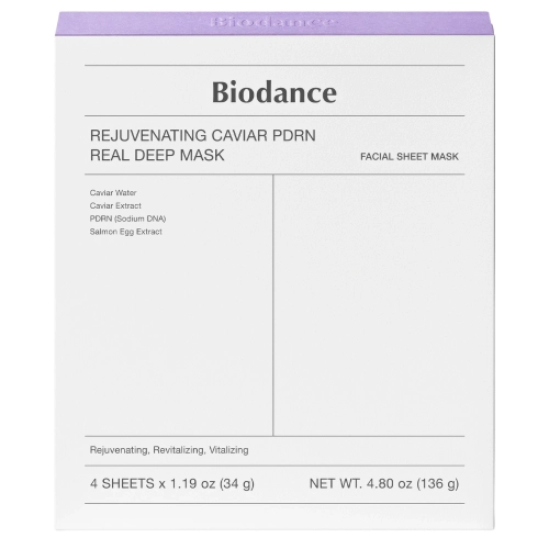 Biodance - Rejuvenating Caviar PDRN Real Deep Mask - Sada kolagenových masek s PDRN - 4ks/34g