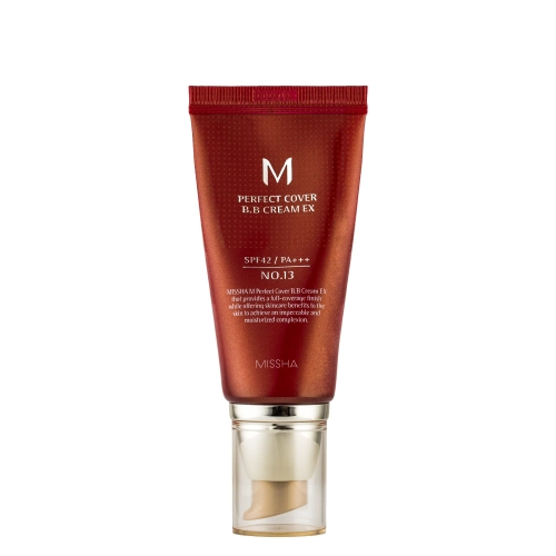 Missha - M Perfect Cover BB Cream EX SPF42/PA+++ - Krycí BB krém EX - No.13 Bright Beige - 50 ml