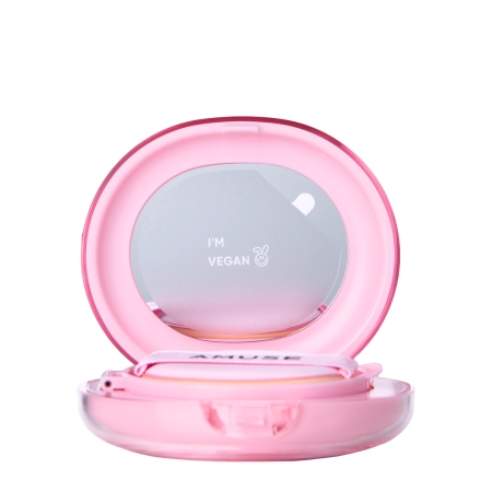 Amuse - Dew Power Vegan Cushion - 01 Pure - Rozjasňující make-up v houbičce - 15 g