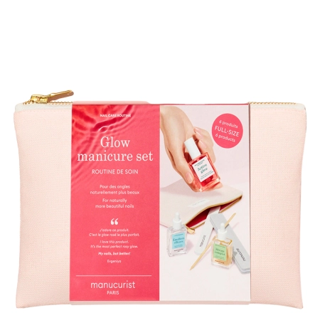 Manucurist - Soin - Glow Manicure Set - Sada na manikúru – Produkt na nehtovou kůžičku 15 ml + Lak na nehty 15 ml + Sérum 15 ml