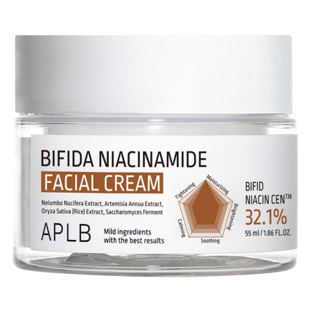 APLB - Bifida Niacinamide Facial Cream - Krém na obličej s niacinamidem pro zmenšení pórů  - 55 ml