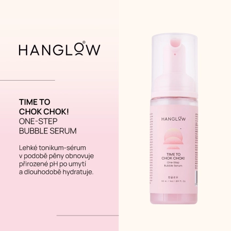 HanGlow - Time to Chok Chok! - One-Step Bubble Serum - Hydratační pěnové sérum s antioxidanty a postbiotiky - 50 ml