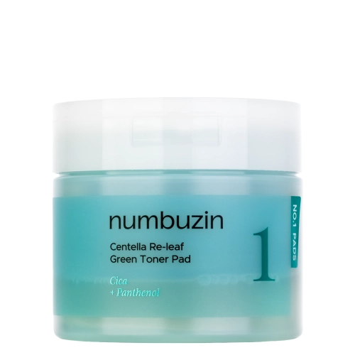 Numbuzin - No.1 Centella Re-leaf Green Toner Pad - Tampónky s extraktem z pupečníku asijského - 70ks./190ml