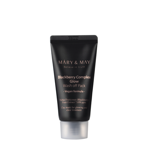 Mary&May - Vegan Blackberry Complex Glow Wash off Pack - Rozjasňující jílová maska - 30 g