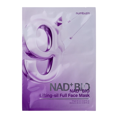 Numbuzin - No.9 NAD Bio Lifting Full Cover Facial Mask - Liftingová pleťová maska s koenzymem NAD - 26 ml