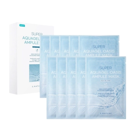 S.Nature - Super Aquagel Oasis Ampoule Mask Set - Sada hydratačních pleťových masek -10x30ml