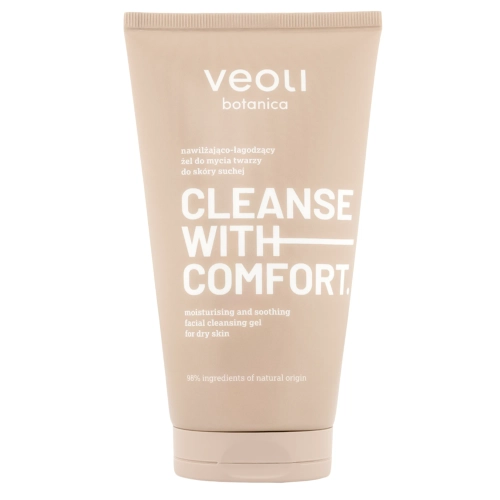 Veoli Botanica - CLEANSE WITH COMFORT - Hydratační a zklidňující čistící gel na obličej pro suchou pleť - 150 ml