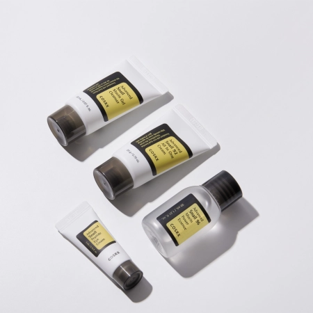 COSRX - All About Snail Kit 4-Step - Pečující sada se šnečím slizem - Jemný mycí gel - 20 ml + Hydratační esence - 30 ml + Oční krém - 5 ml + Multifunkční krém - 20 g