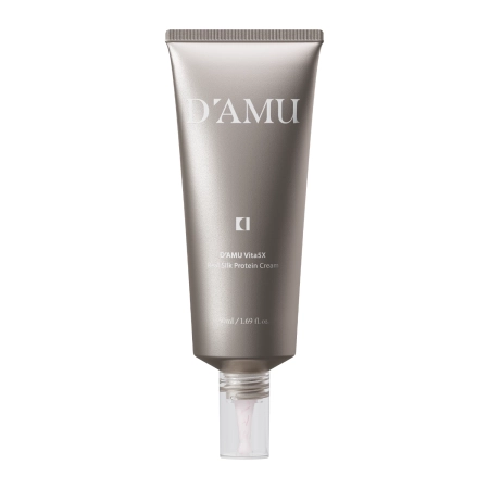 D'AMU - Vita5X Real Silk Protein Cream - Zpevňující krém na obličej - 50¨ml