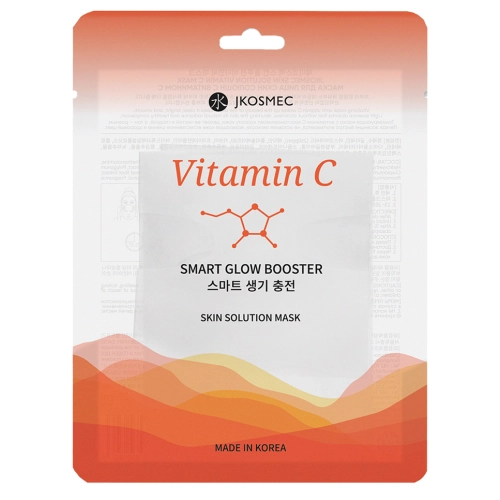 Jkosmec - Skin Solution Vitamin C Mask - Rozjasňující pleťová maska v plátýnku - 1ks/25ml